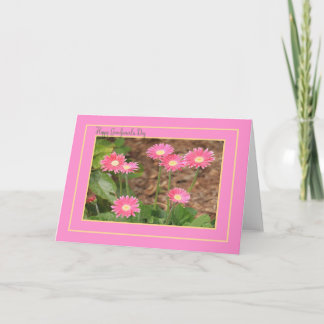 Grandparent's Day Card Pink Daisies Blank Inside
