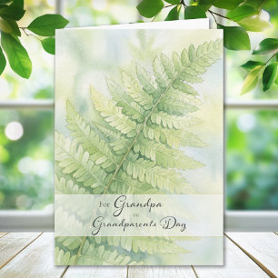 Grandparents Day for Grandpa Green Fern Frond Card