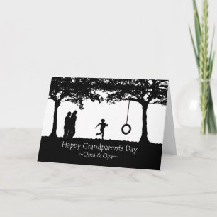 Grandparents Day for Oma and Opa, Child Playing Card