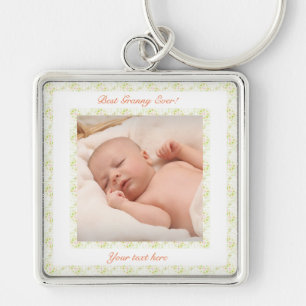 Grandparents Day Green Best Granny Ever Photo Gift Key Ring