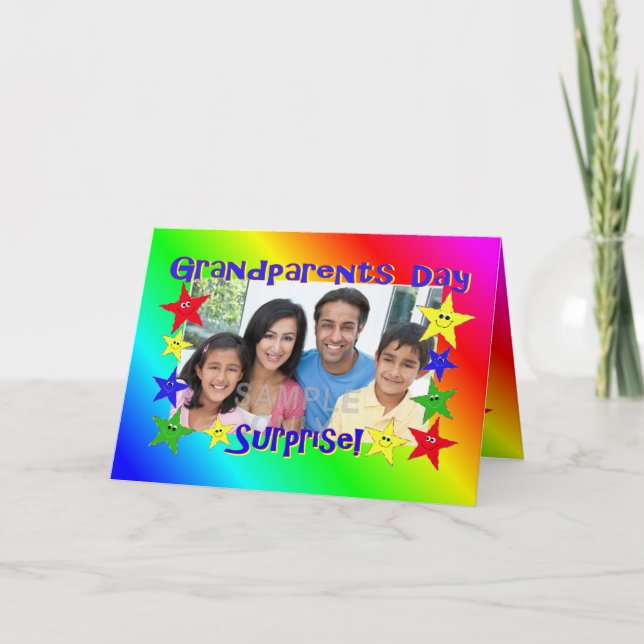 Grandparents Day Surprise Photo Card (Front)