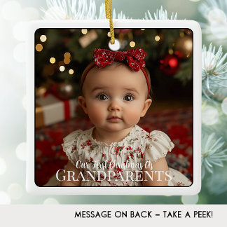 Grandparents First Christmas Grandchild Newborn Ceramic Ornament