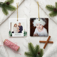 Grandparents First Christmas Rustic Trees Photo