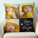 Grandparents from Grandson Custom Photo Collage Cushion<br><div class="desc">Celebrate your grandparents with a custom photo collage pillow. This unique grandparents pillow is the perfect gift whether its a birthday, Grandparents day or Christmas from the grandchildren. Phrase "Blessed with an awesome Grandson" can be personalised for granddaughter. Personalise with 'I Love You and grandchilds name and two of your...</div>