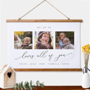 Grandparents Gift All Of Us Loves All of You Photo Hanging Tapestry