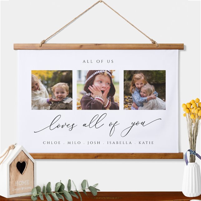 Grandparents Gift All Of Us Loves All of You Photo Hanging Tapestry (Creator Uploaded)