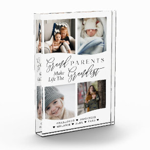 Grandparents Make Life The Grandest Photo Collage Block