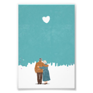 Grandparents memory photo print