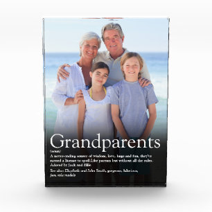 Grandparents Modern Fun Quote Definition Photo Block
