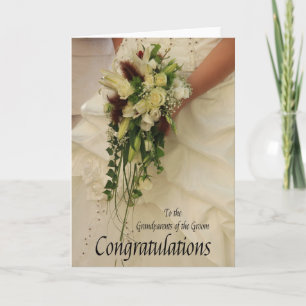 Grandparents of the groom wedding congratulations card