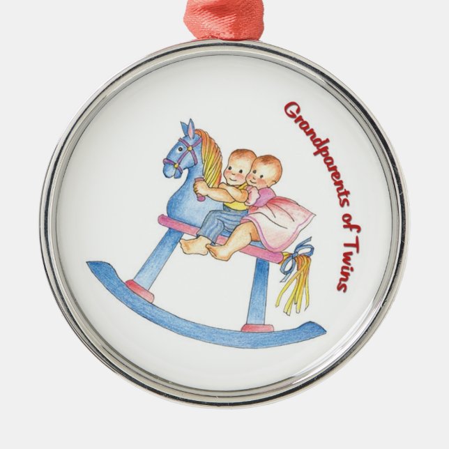 Grandparents of Twins Ornament (Front)