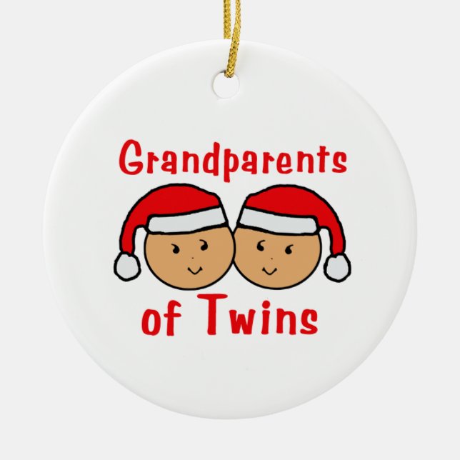 Grandparents of Twins Ornament (Front)