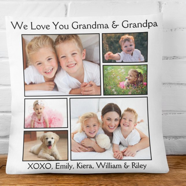 Grandparents Photo Collage Cushion (Creator Uploaded)