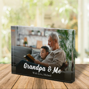 Grandparents Photo Grandpa Custom Quote Block