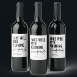 Grandparents Pregnancy Announcement Wine Labels<br><div class="desc">Our pregnancy announcement wine labels make a great gift to surprise the new grandparents! Personalise with your last name and the arrival date. Your parents and in laws can not only enjoy a toast to the news,  they'll also have a keepsake to remember your pregnancy reveal!</div>