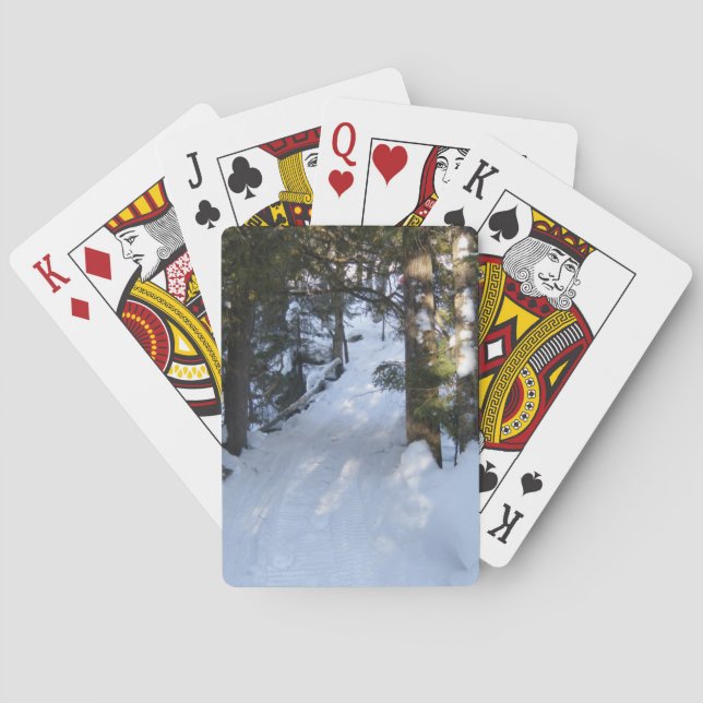 Grandparents Snowmobile Trail Playing Cards (Back)