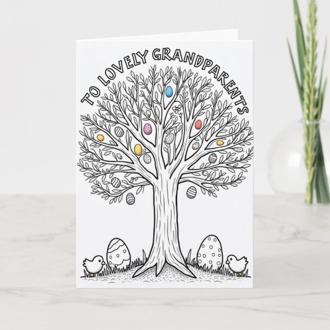 Grandparents Spring Tree Card (Front)