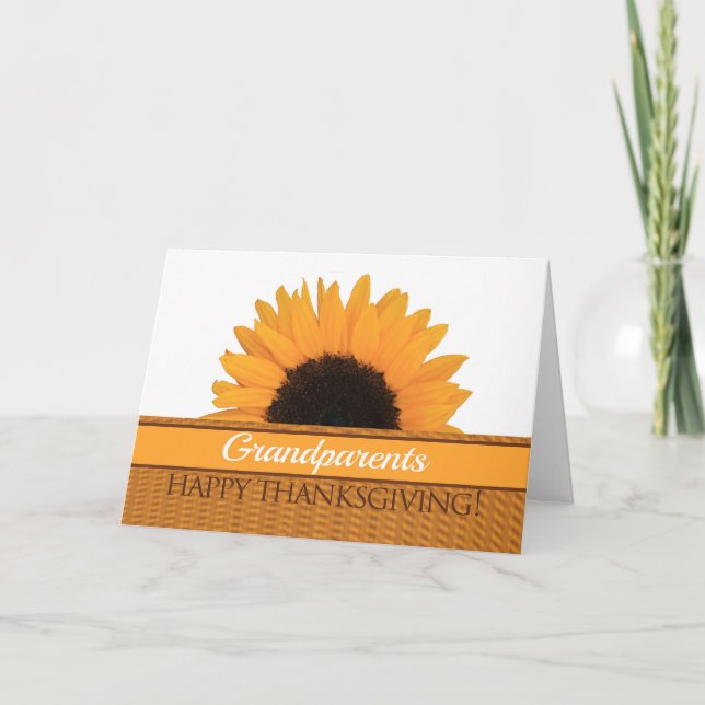 Grandparents  Thanksgiving Card (Front)