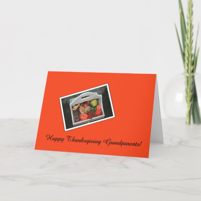 Grandparents  Thanksgiving Card (Front)