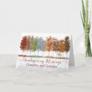 Grandparents Thanksgiving Religious Blessings Card