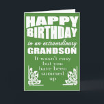 Grandparents to grandson happy birthday card<br><div class="desc">grandson birthday greeting card,  funny grandson birthday card</div>