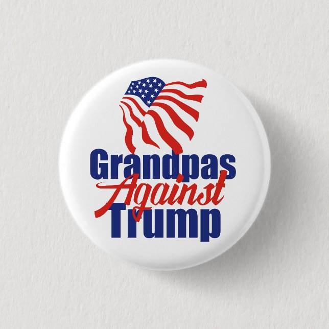 Grandpas Against Trump 2024 Election Political 3 Cm Round Badge (Front)