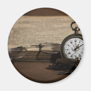 Grandpa's Antique Watch and Glasses Magnet