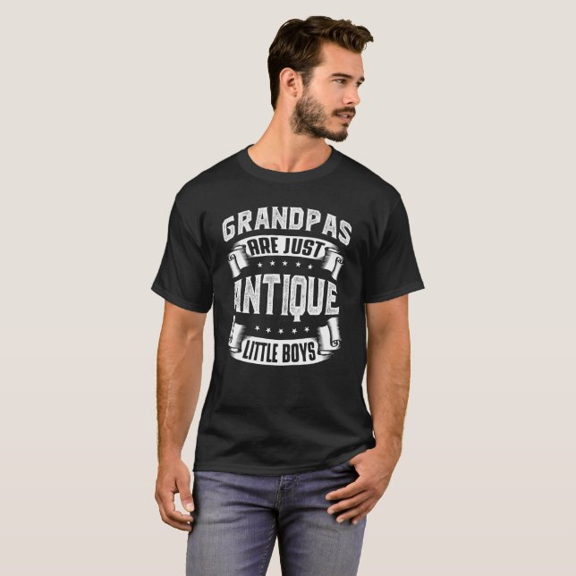 Grandpas Are Just Antique Little Boy TShirt (Front Full)
