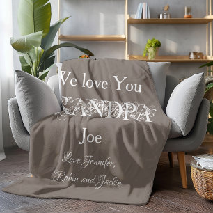 Grandpa's Best Blanket. Warm & Cuddly Personalised Fleece Blanket