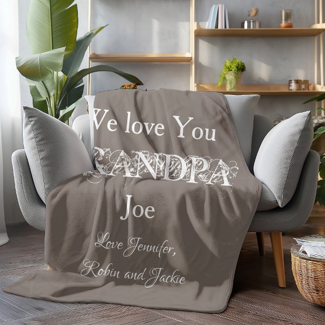 Grandpa's Best Blanket. Warm & Cuddly Personalised Fleece Blanket (Soft, warm and cuddly. Grandpa will treasure his special blanket for years and years to come.)