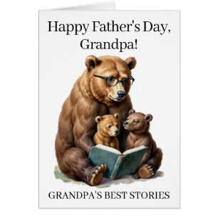 Grandpas Best Stories Folk Art Bear Fathers Day Ca