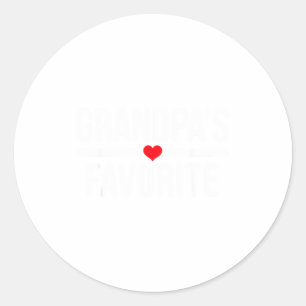 Grandpa's Favorite  Classic Round Sticker