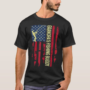 Grandpa's Fishing Buddy Dad Son Squad Young Fisher T-Shirt