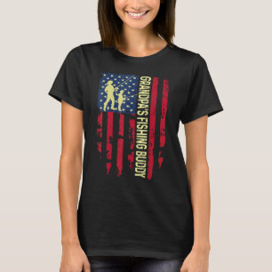 Grandpa's Fishing Buddy Dad Son Team Young Fisherm T-Shirt