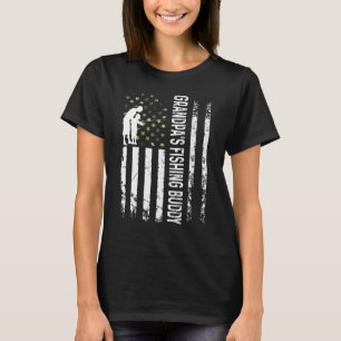 Grandpa's Fishing Buddy Dad Son Team Young Fisherm T-Shirt