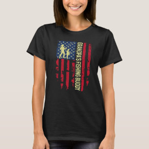 Grandpa's Fishing Buddy Dad Son Team Young Fisherm T-Shirt