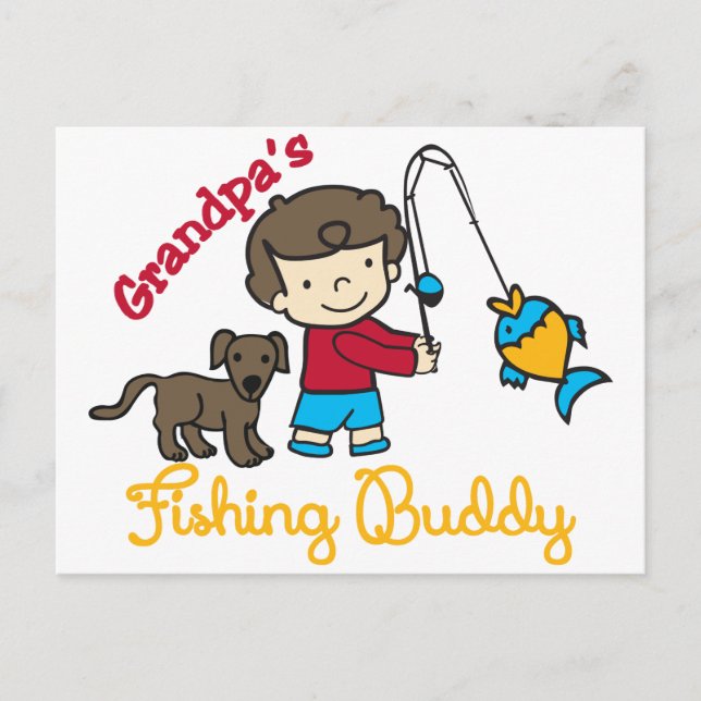 Grandpas Fishing Buddy Postcard (Front)