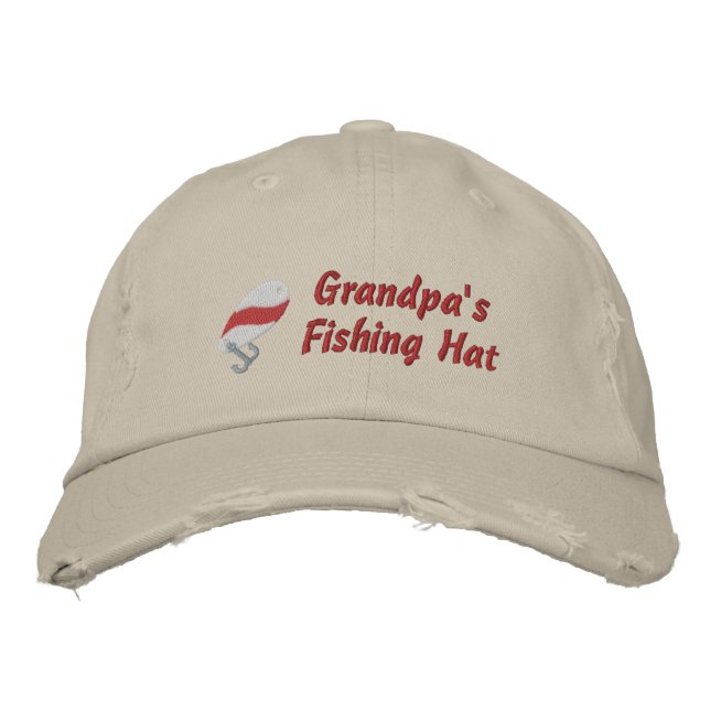 Grandpa's Fishing Hat Customi Personalised (Front)