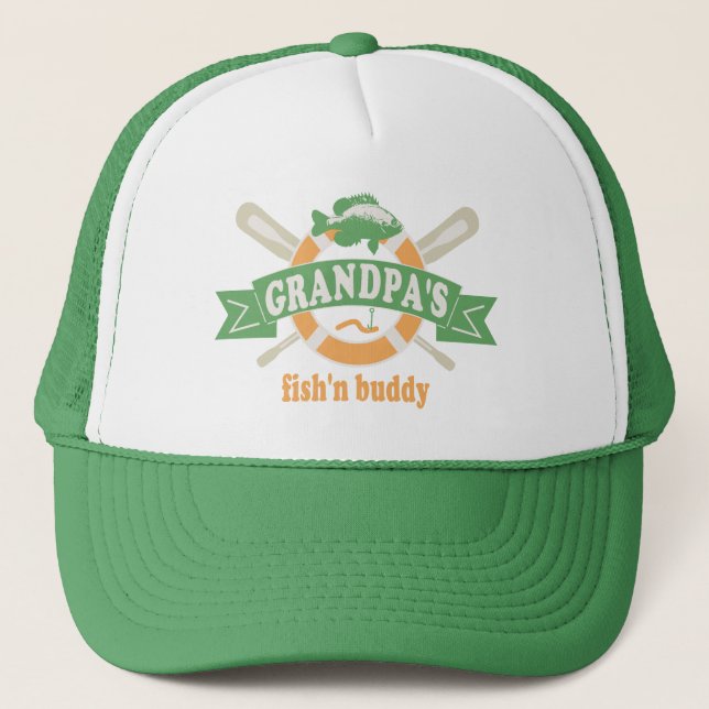Grandpa's Fish'n Buddy Trucker Hat (Front)