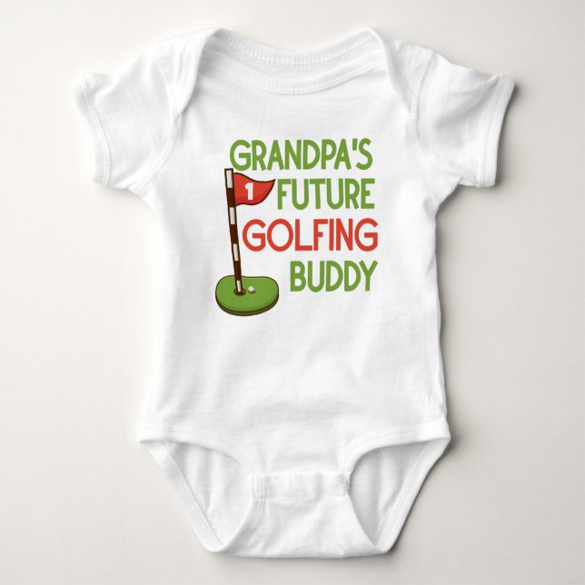 Grandpa's Future Golfing Buddy Baby Bodysuit (Front)