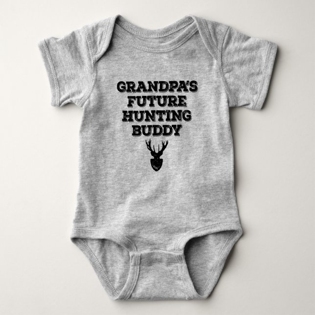 Grandpa's Future Hunting Buddy Newborn Gift Baby Bodysuit (Front)