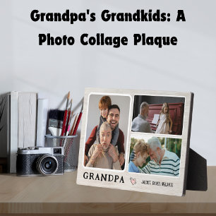 Grandpa's Grandkids: A Photo Collage Plaque
