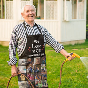 Grandpas Grandkids Photo Collage Keepsake Apron