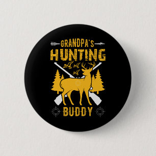Grandpa's Hunting Buddy Grandson Hunting Buddies  6 Cm Round Badge