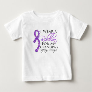 Grandpa's Inspiring Courage - Pancreatic Cancer Baby T-Shirt