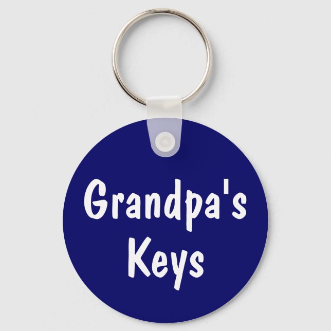 Grandpa's Keys Key Ring (Front)