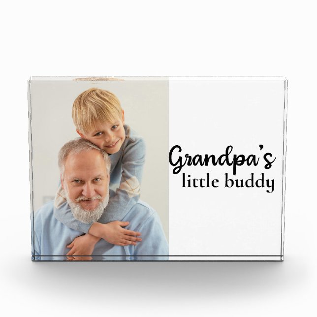 Grandpa's Little Buddy with Photo Block (Front)