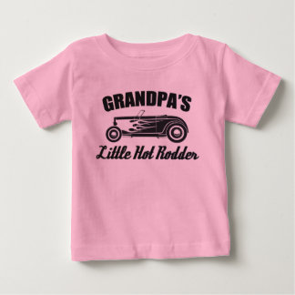 Grandpa's Little Hot Rodder HotRod Grandchild Car Baby T-Shirt