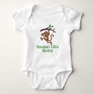 Grandpa's Little Monkey Baby Bodysuit