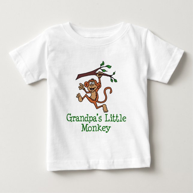 Grandpa's Little Monkey Baby T-Shirt (Front)